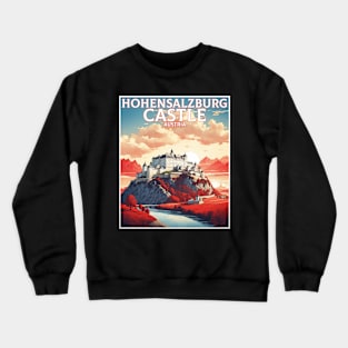 Hohensalzburg Castle Austria Sunrise Vintage Travel Retro Tourism Crewneck Sweatshirt